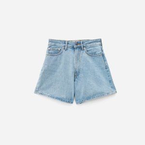 Everlane The A-Line Denim Short Powder Blue Size 24